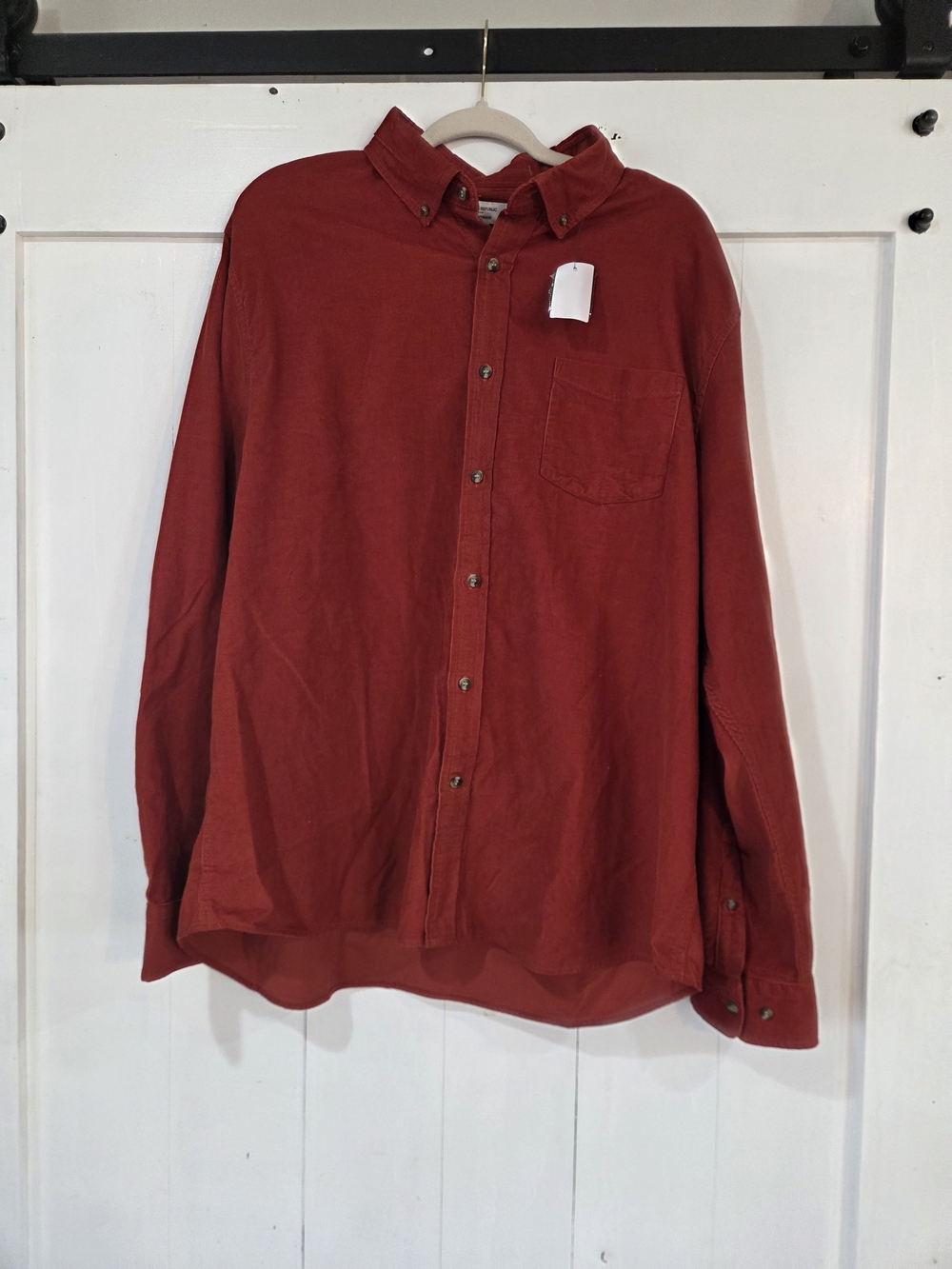 Banana Republic Men's Button-Down Shirt in Rust Red
